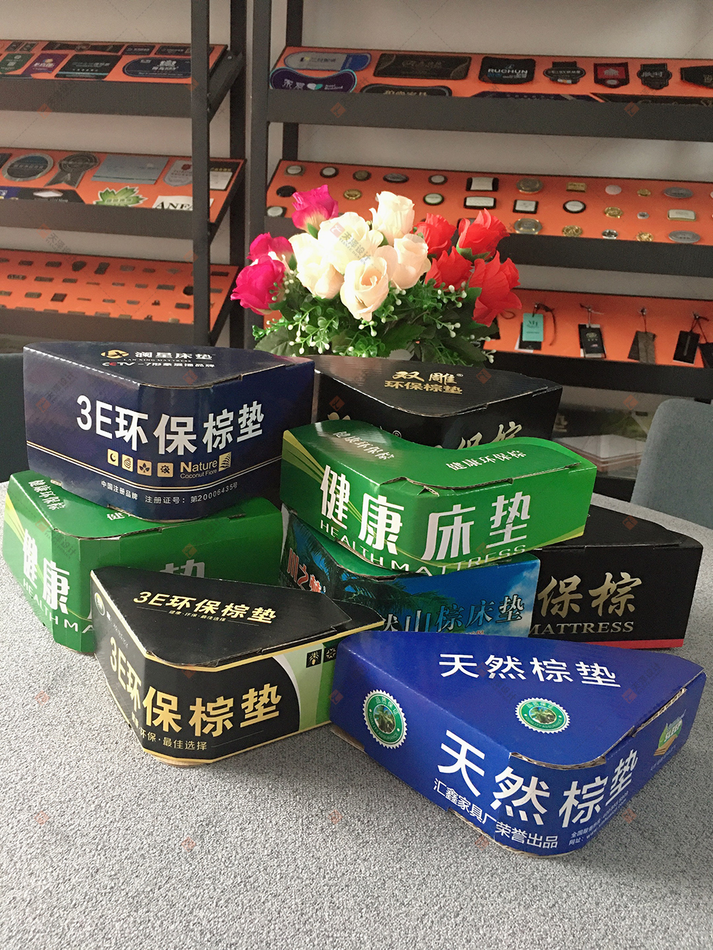 厂家批发床垫护脚防撞棕垫包角绿色黑天然棕纸5-8-10公分健康环保