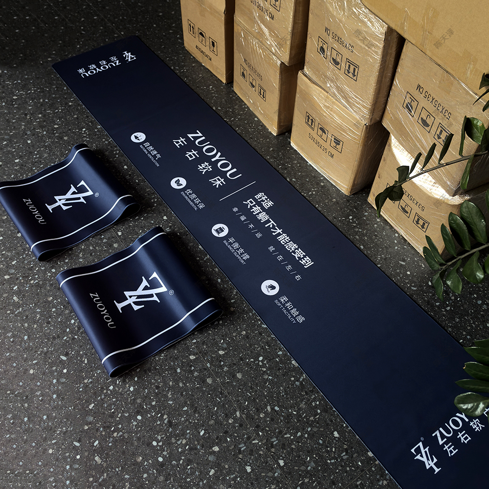 左右软床搭巾枕巾 床垫卖场主题床旗床尾巾定制logo新款绒布材质防滑脚垫试躺垫